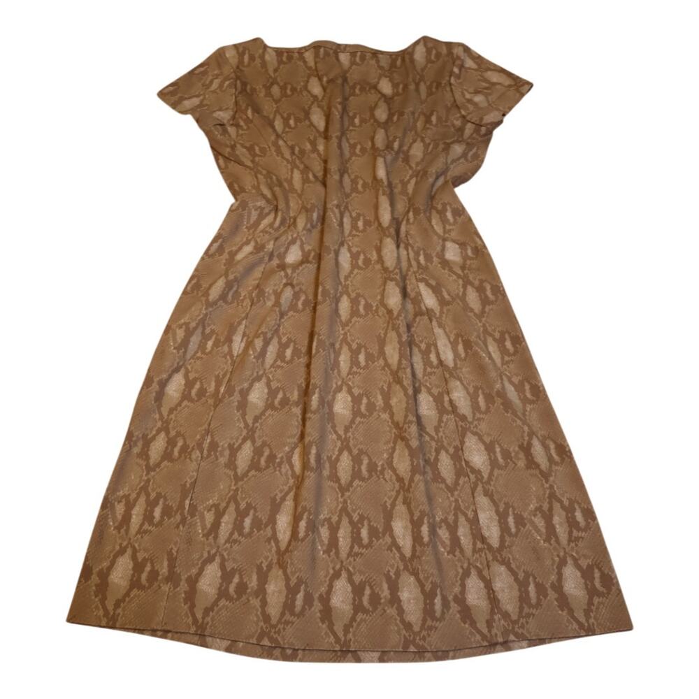LAUREN Ralph Lauren Python Print Ponte Knit Sheath Dress XL Neutral - Picture 3 of 11